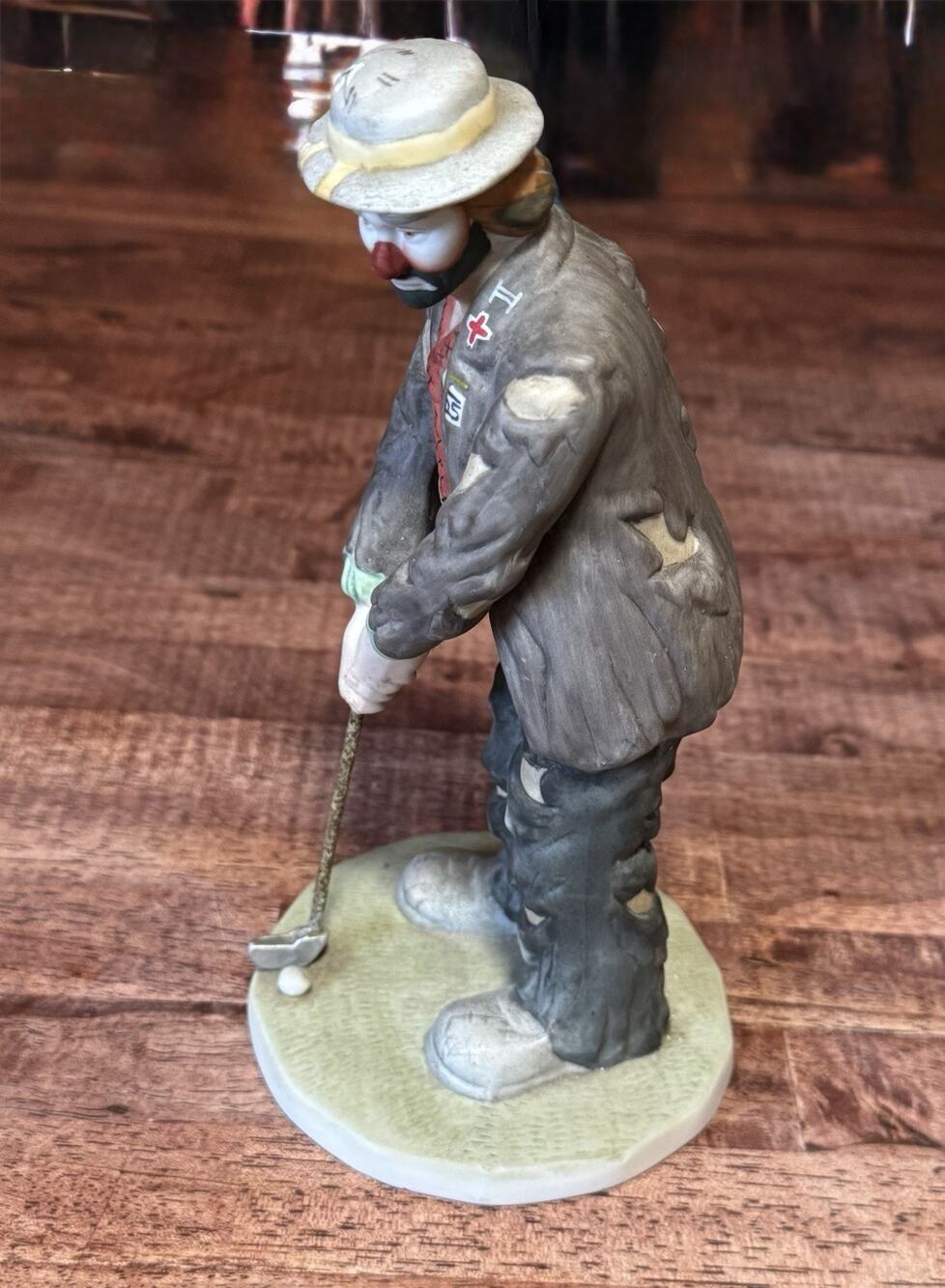 Emmett Kelly Jr. Signature Hobo Clown Golfer By Flambro Collection Figurine 9in